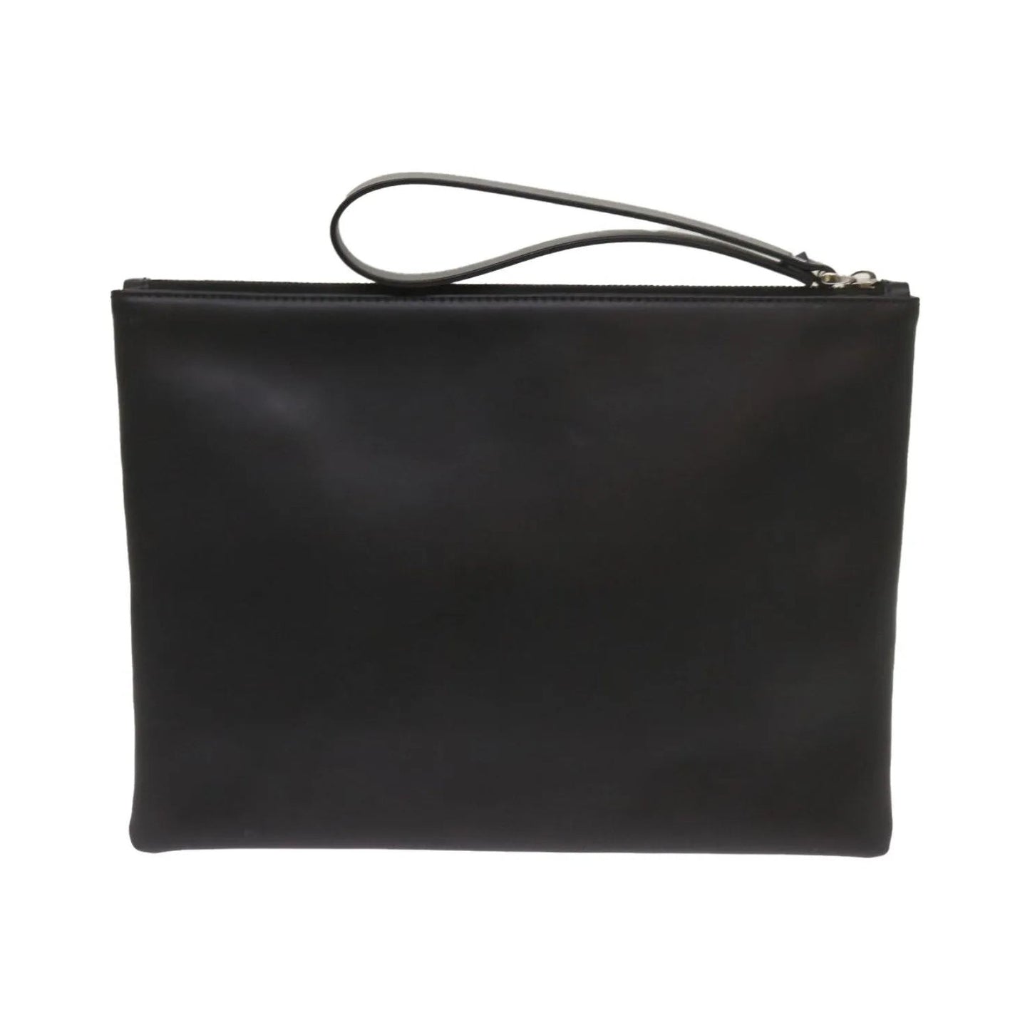 Valentino Garavani VLTN Wristlet Clutch Printed Leather, Black, Leather, Clutch