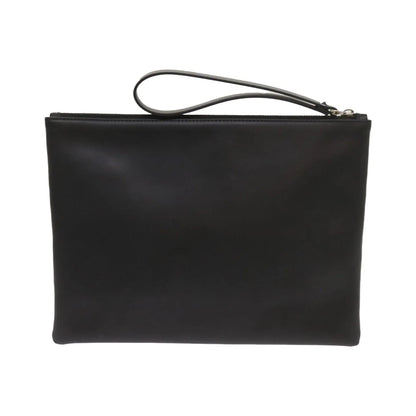Valentino Garavani VLTN Wristlet Clutch Printed Leather, Black, Leather, Clutch