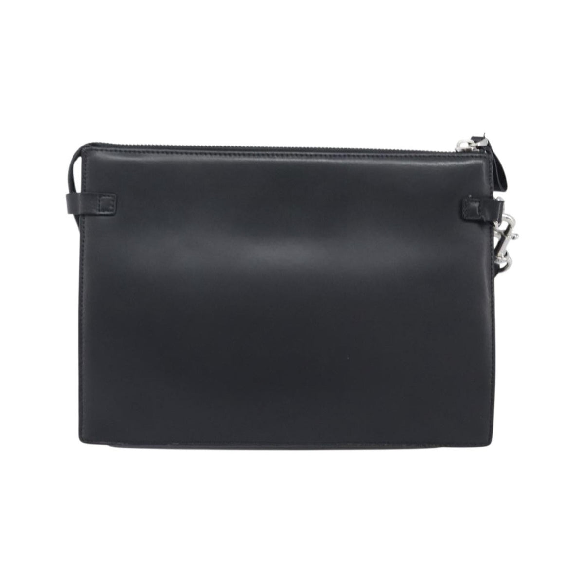 Valentino Garavani VLTN Wristlet Clutch Printed Leather, Black, Leather, Clutch