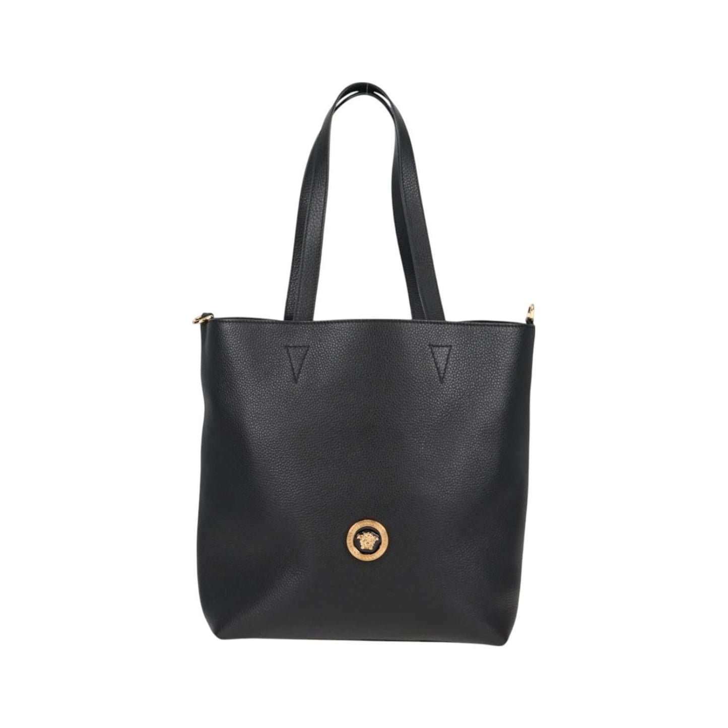 Versace Medusa Tote Leather, Black, Leather, Tote Bag