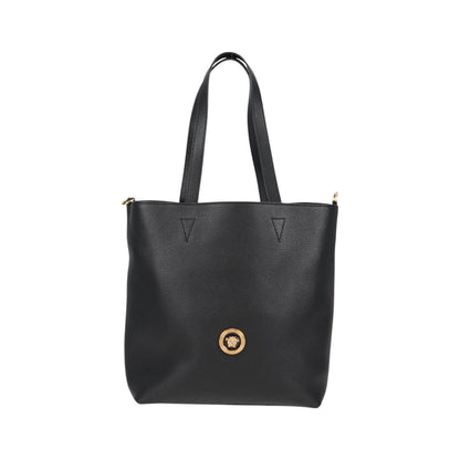 Versace Medusa Tote Leather, Black, Leather, Tote Bag