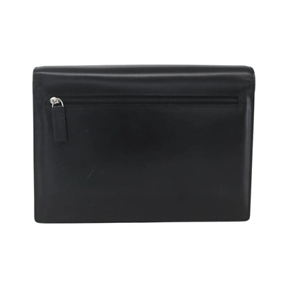 Versace Vintage Clutch Leather, Black, Leather, Clutch