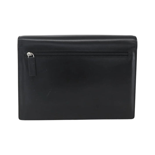 Versace Vintage Clutch Leather, Black, Leather, Clutch