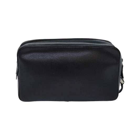 Versace Vintage Clutch Leather, Black, Leather, Clutch