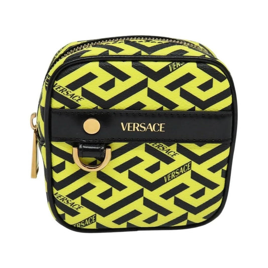 Versace Vintage Clutch Leather, Yellow, PVC, Clutch