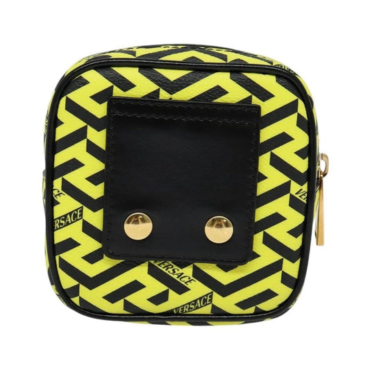 Versace Vintage Clutch Leather, Yellow, PVC, Clutch