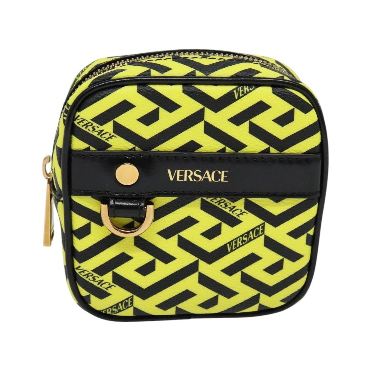 Versace Vintage Clutch Leather, Yellow, PVC, Clutch