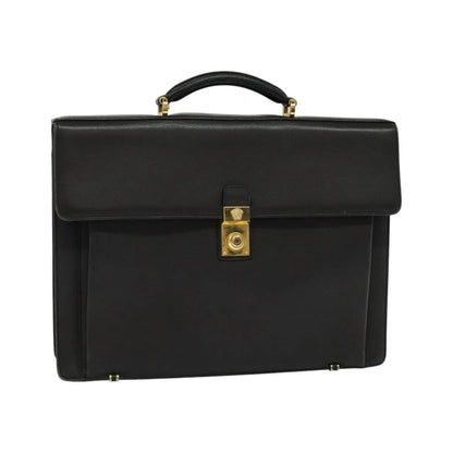 Versace Vintage Leather, Black, Leather, Briefcase