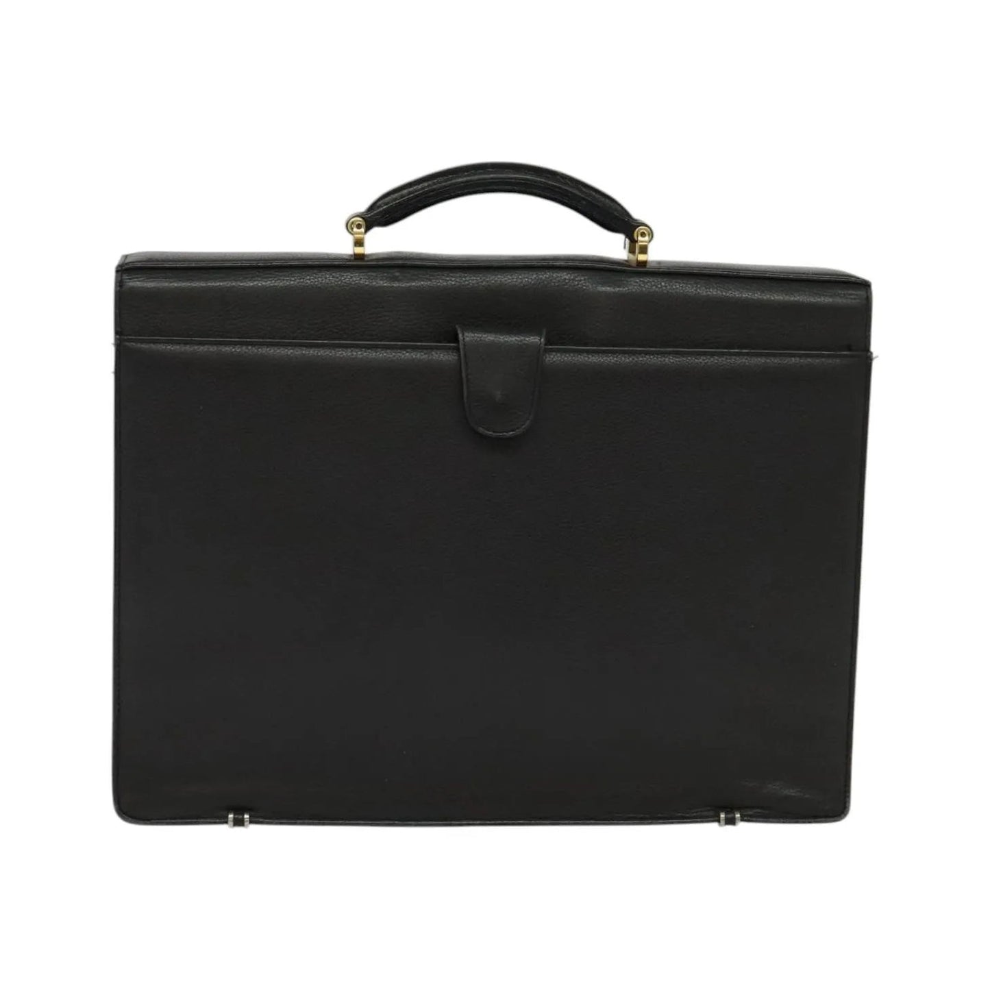 Versace Vintage Leather, Black, Leather, Briefcase