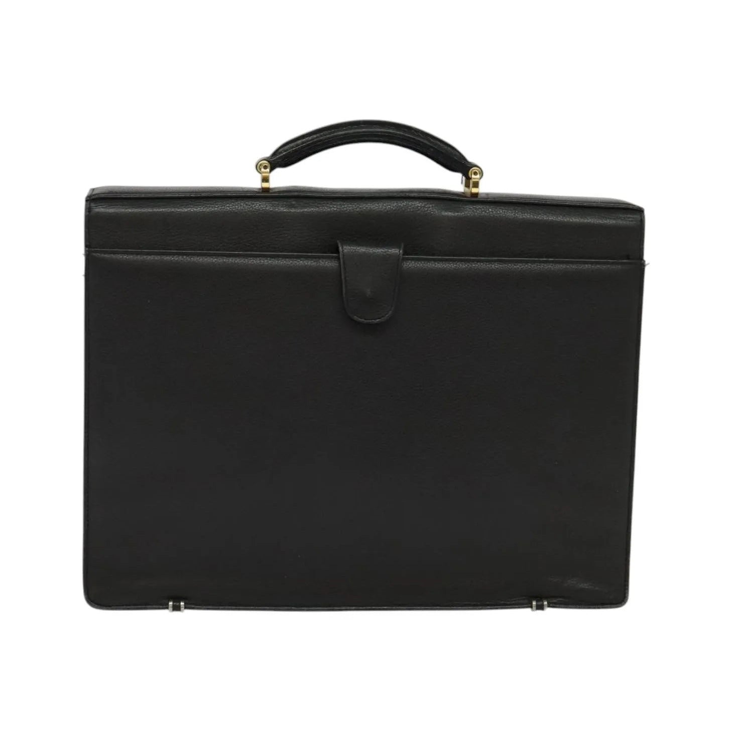 Versace Vintage Leather, Black, Leather, Briefcase