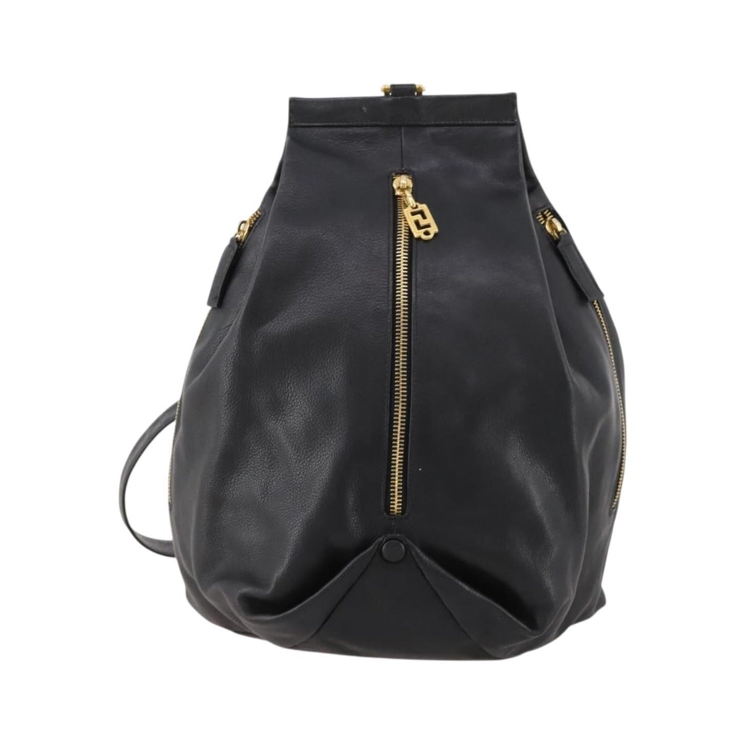 Versace Vintage Leather, Black, Leather, Shoulder Bag