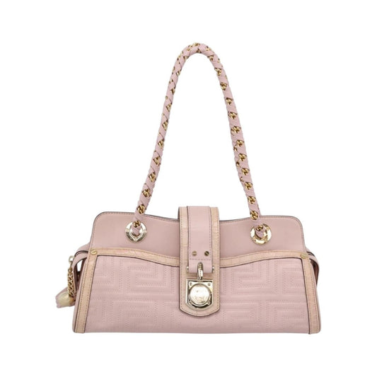 Versace Vintage Tote Leather, Pink, Leather, Tote Bag