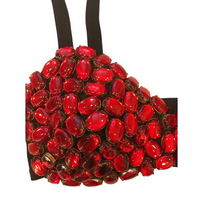 Vintage Dolce & Gabbana Gem Bra Top 42 Red - Brandsamsara