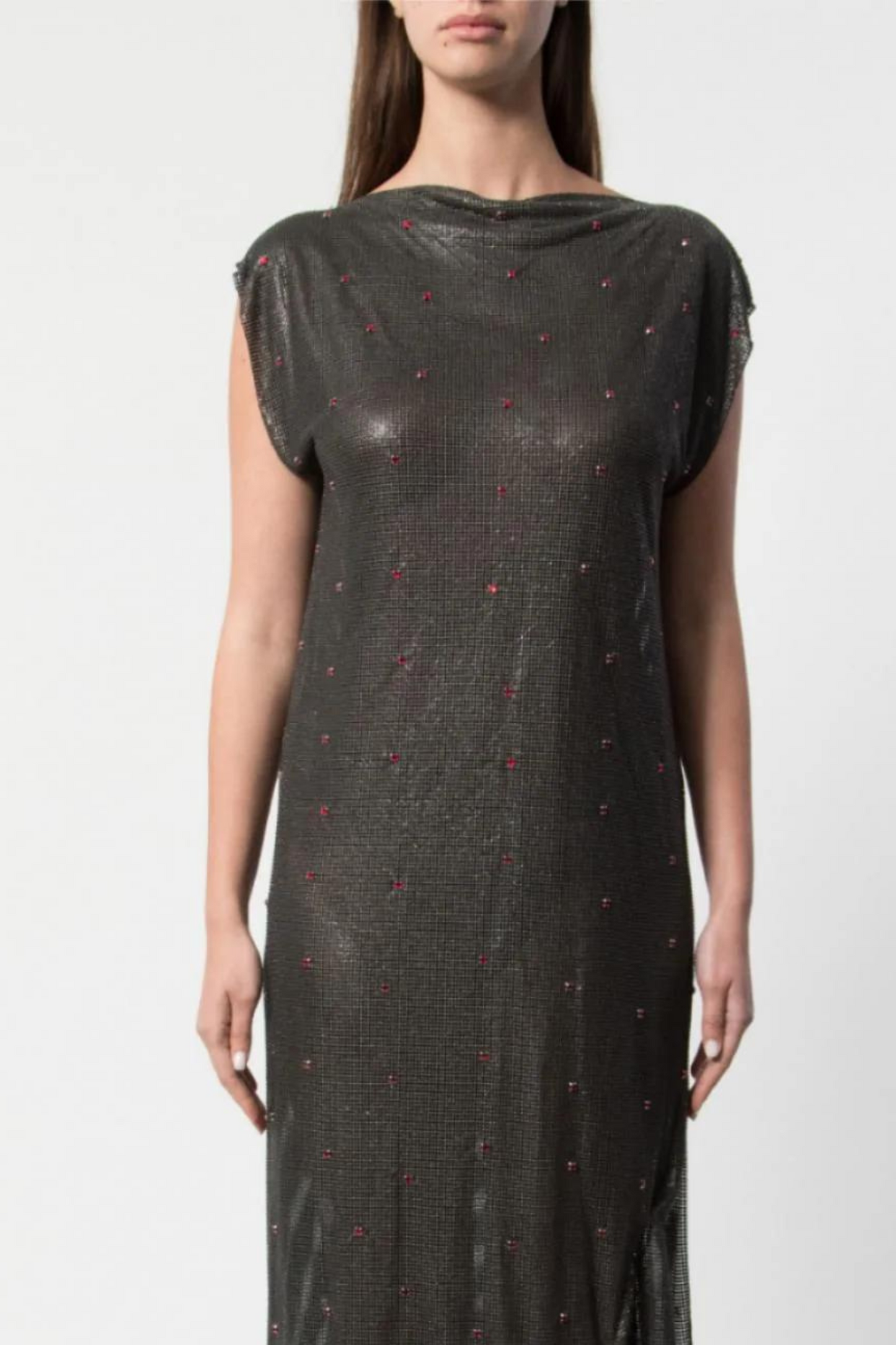 Gianni Versace Vintage Φόρεμα με Μεταλλικό Πλέγμα